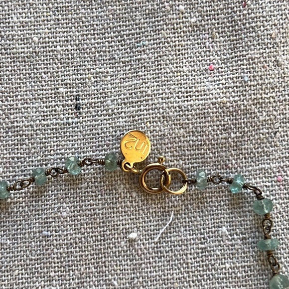 NWOT In2 Design Aquamarine Pearl Choker Necklace - Picture 2 of 4